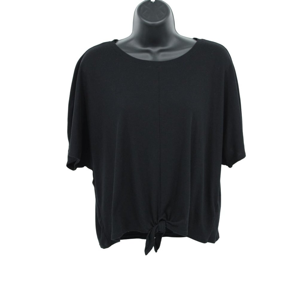 Old Navy Active Cropped Tie Front Top Medium